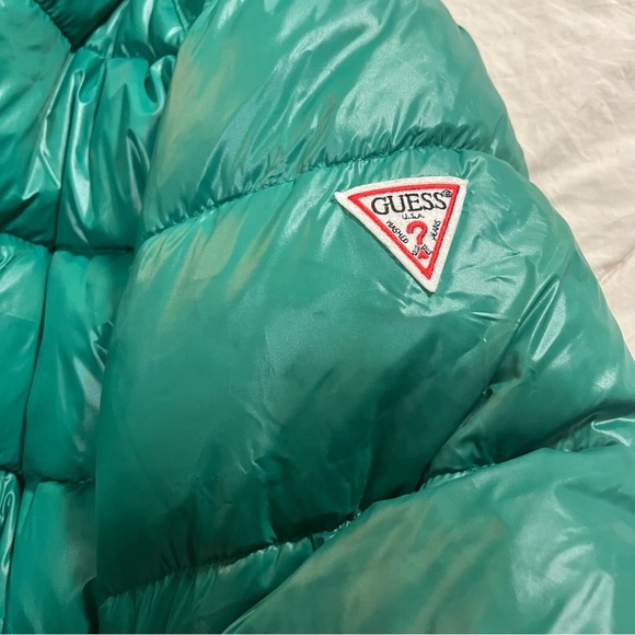 GUESS Kelly Green Men’s Puffer Jacket Size Large - Picture 11 of 14